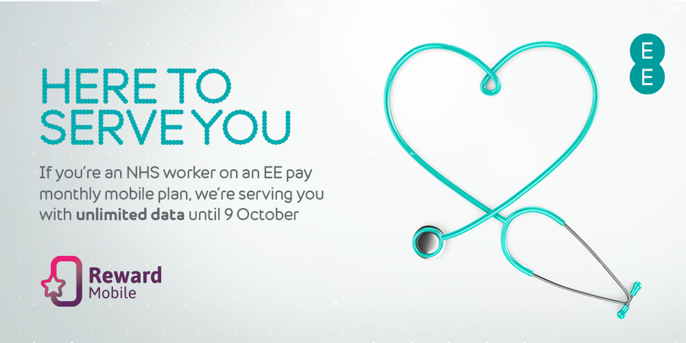 White background with a stethoscope curled into the shape of a heart. Image reads here to serve you.