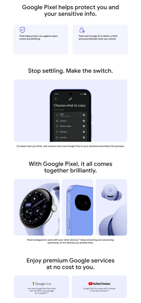 Google Pixel 10a Carousel PDP Banner